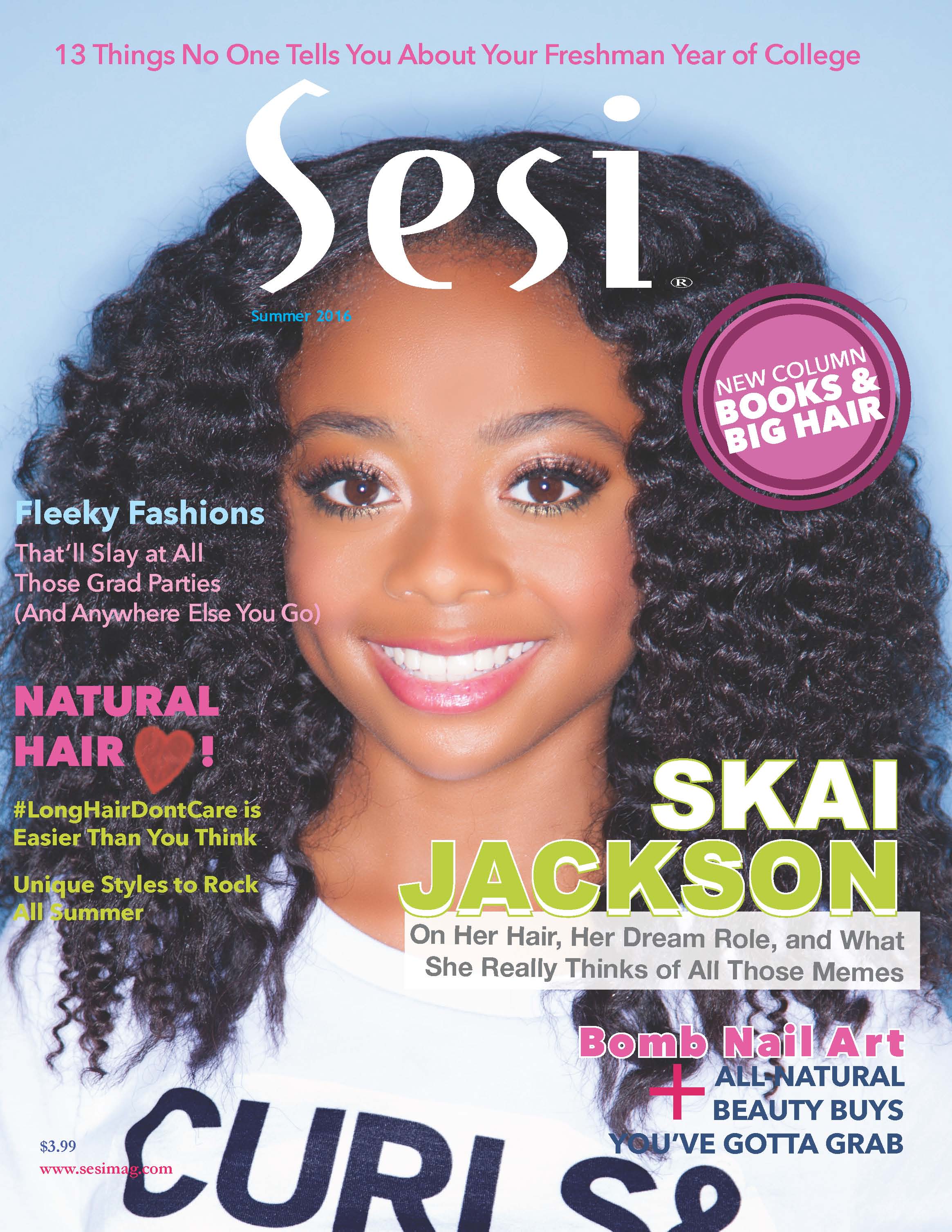 Skai Jackson on the cover of Sesi magazine's summer 2016 issue. 