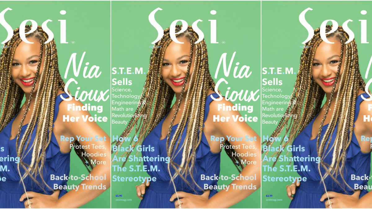 Nia Sioux on the cover of Sesi magazine's fall 2017 issue